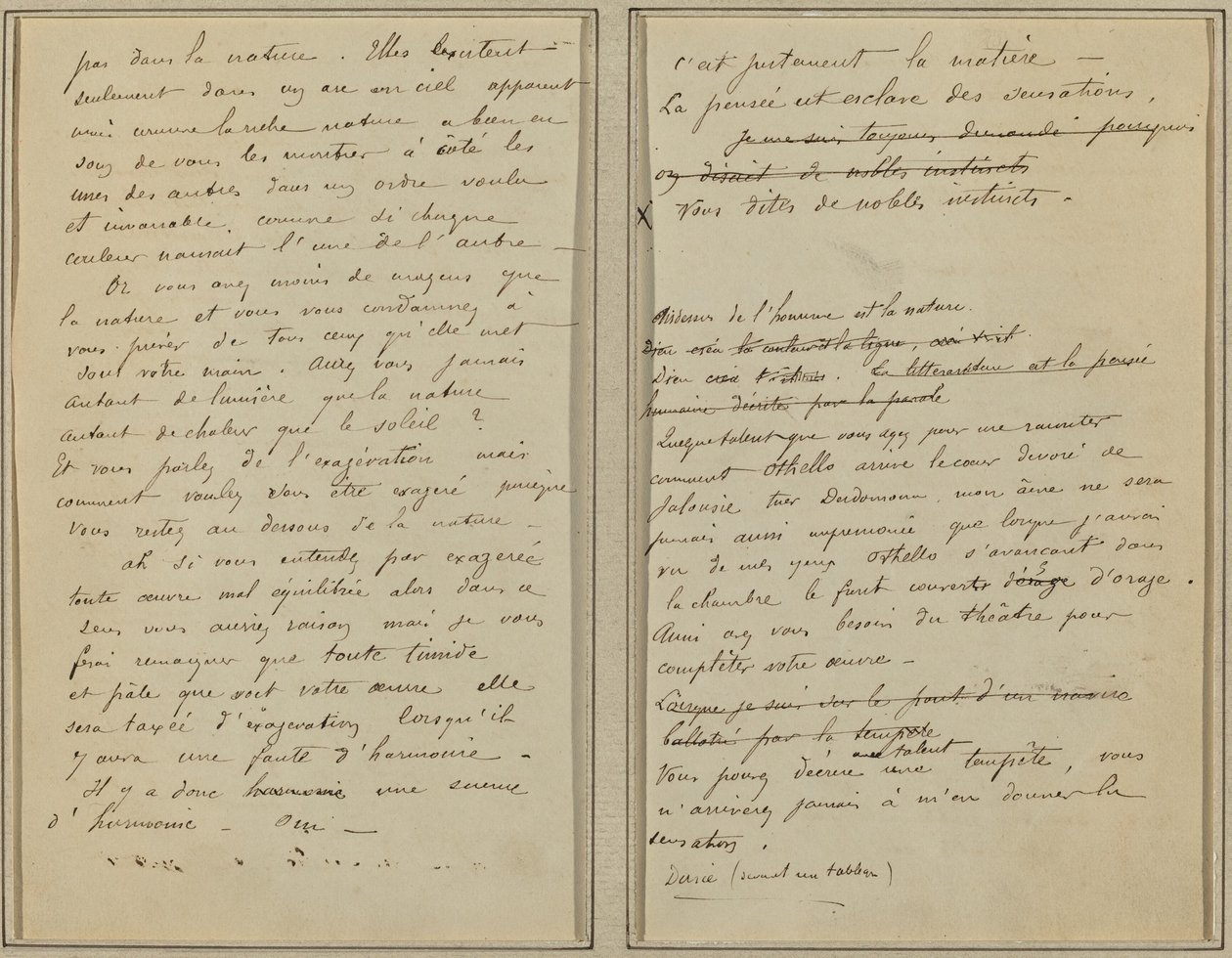 Manuskriptsider [verso] av Paul Gauguin