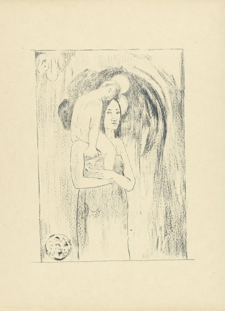 Maria setter Kind Ja Orana Maria Jomfruen og barnet The Trial (serietittel) av Paul Gauguin