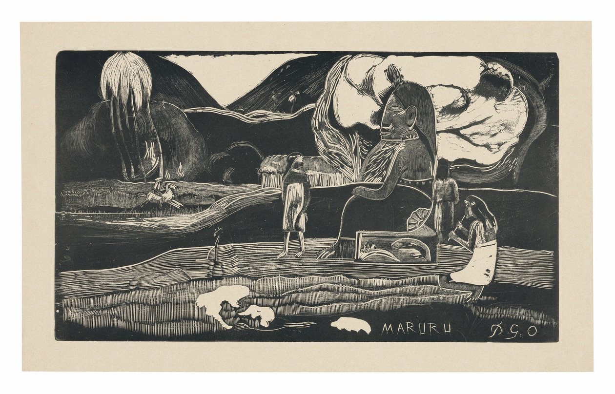 Maruru (Offerings of Gratitude), fra Noa Noa Suite av Paul Gauguin