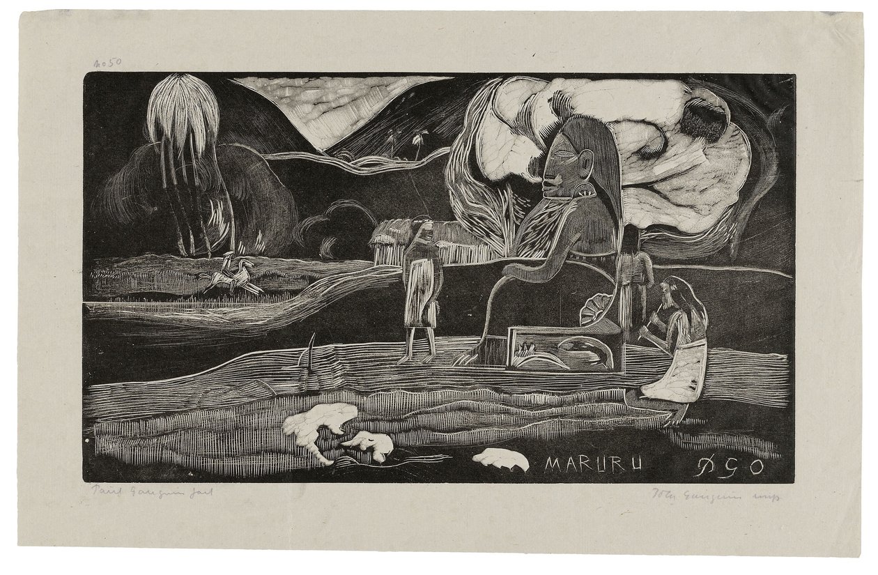 Maruru, Offerings of Gratitude, fra Noa Noa, 1894 av Paul Gauguin