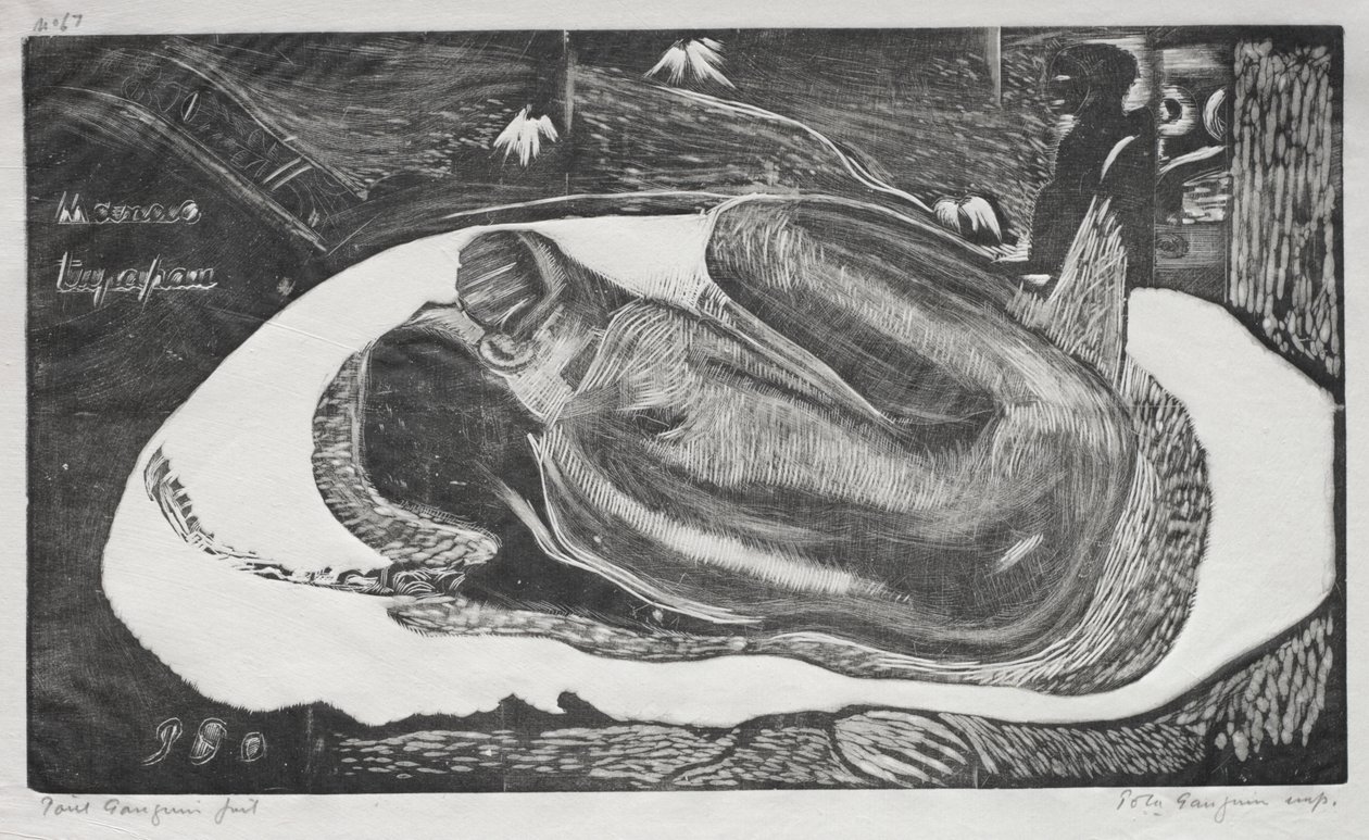 Noa Noa: Manao Yupapau (sett av de dødes ånder) av Paul Gauguin