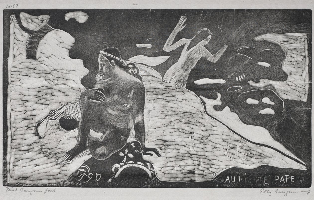 Noa Noa: Kvinner ved elven Auti Te Pape, 1893-94. av Paul Gauguin