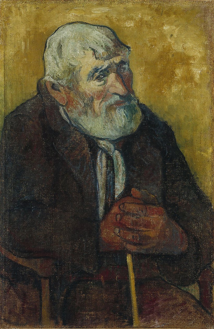 Gammel mann med en pinne av Paul Gauguin