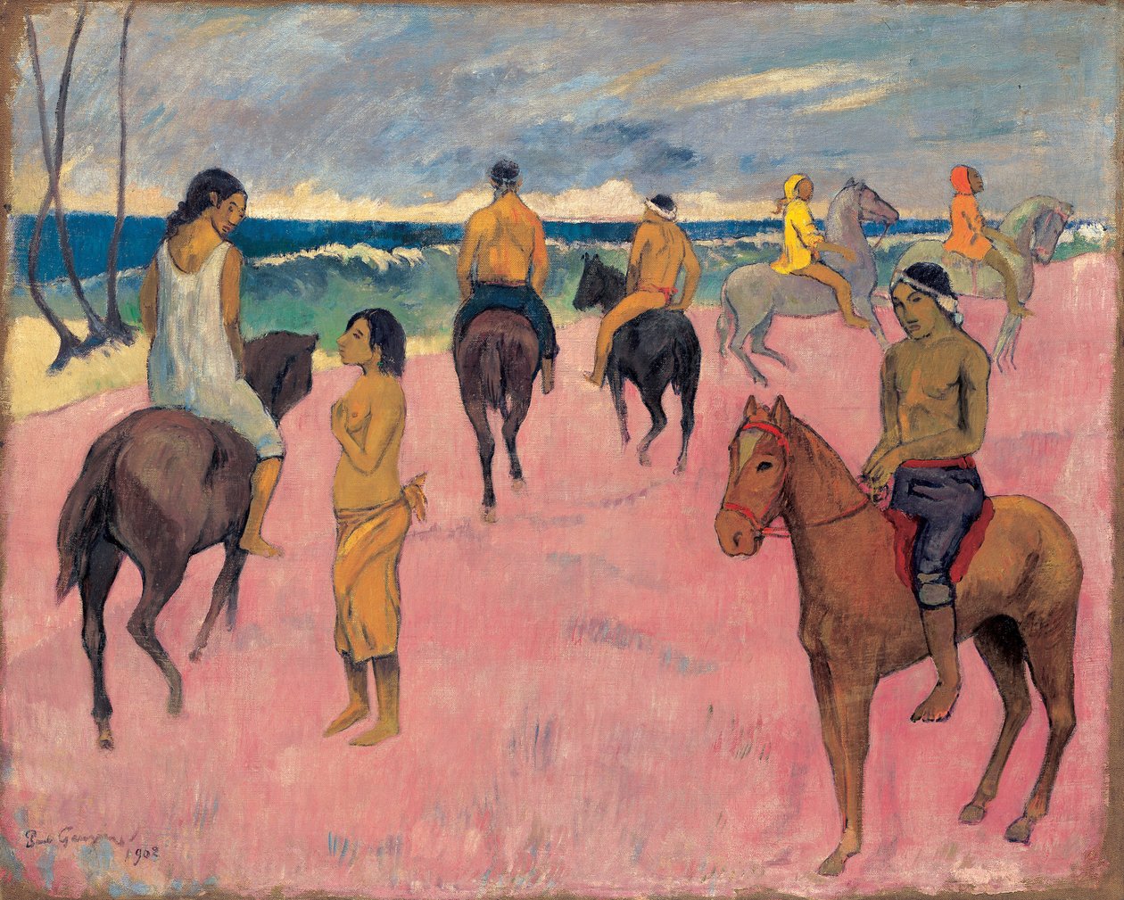 På hesteryggen ved Seashore II. av Paul Gauguin