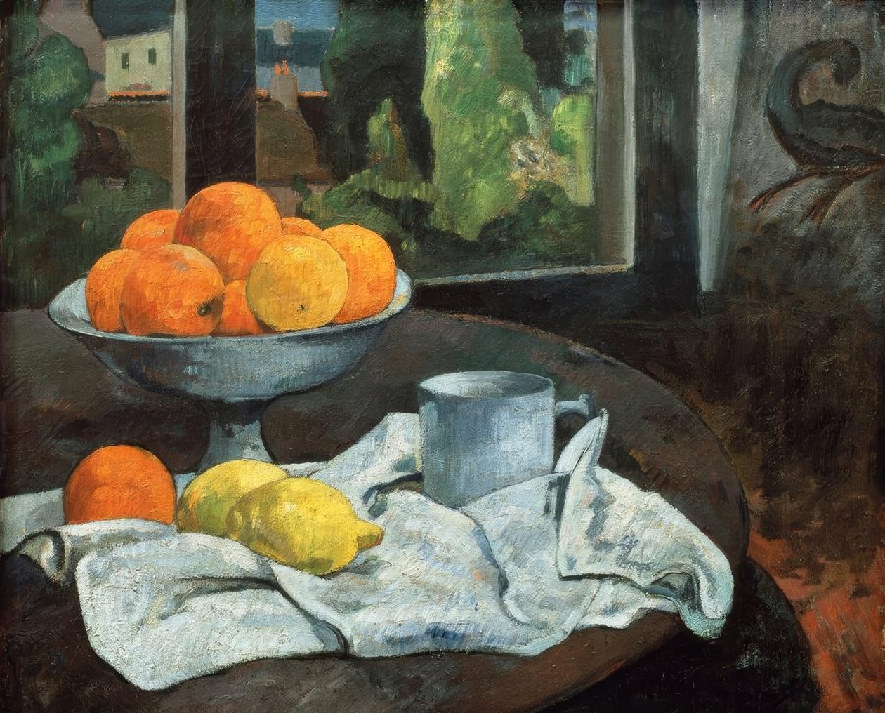 Appelsiner og sitroner med utsikt over Pont-Aven av Paul Gauguin