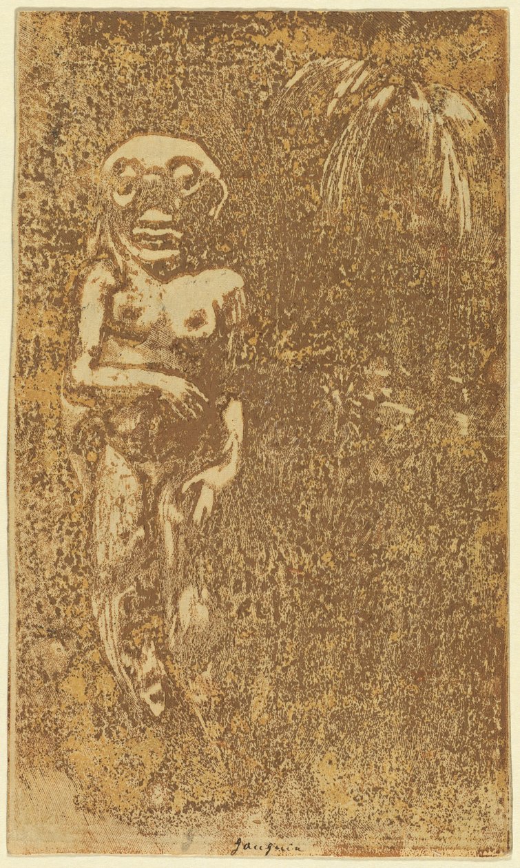 Oviri (The Savage) [recto] av Paul Gauguin