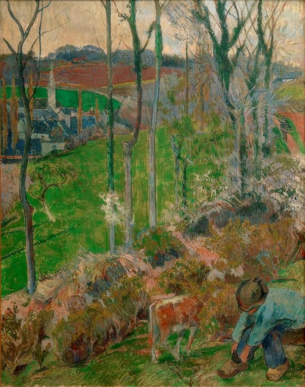Landskap i Pont-Aven, Bretagne av Paul Gauguin