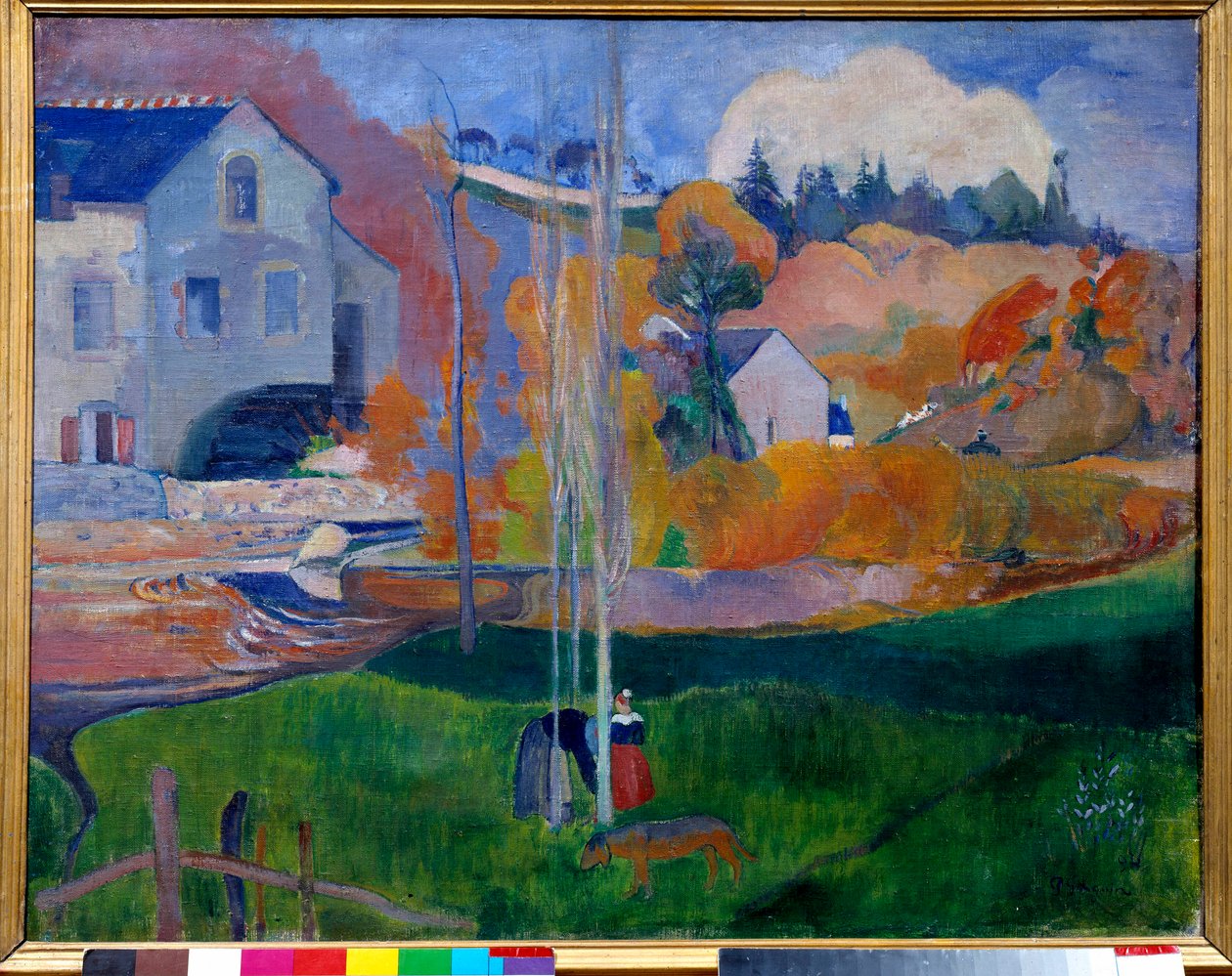 Landskap i Bretagne, møllen David (landskap i Bretagne, møllen David) Maleri av Paul Gauguin (1848-1903) av Paul Gauguin