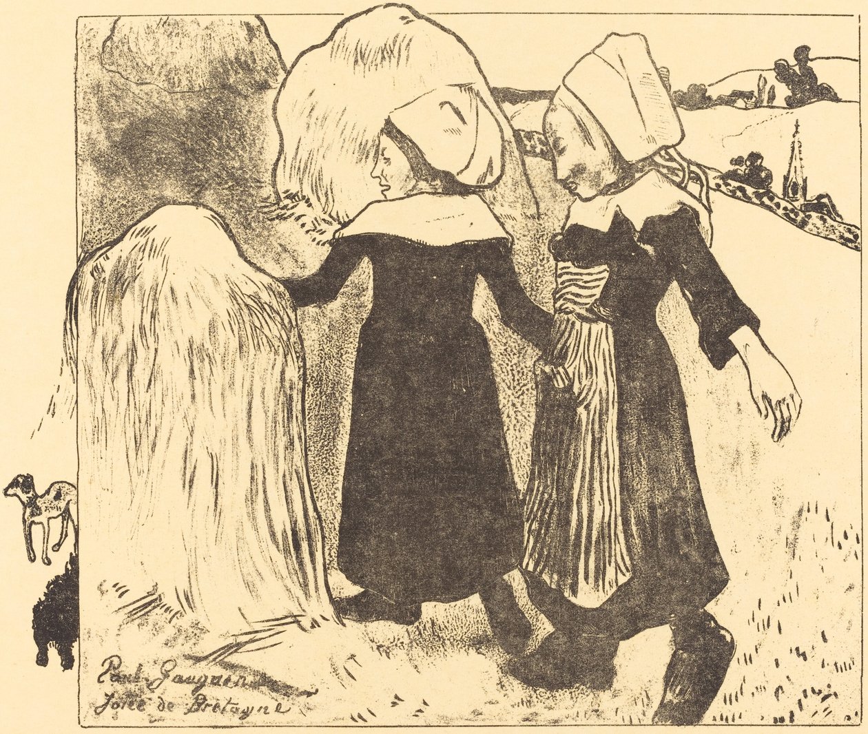 Pleasures of Brittany Joies de Bretagne, 1889. av Paul Gauguin