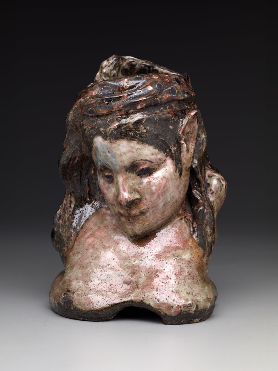Portrettvase av Mme. Schuffenecker, ca. 1889-90 (glasert steintøy) av Paul Gauguin