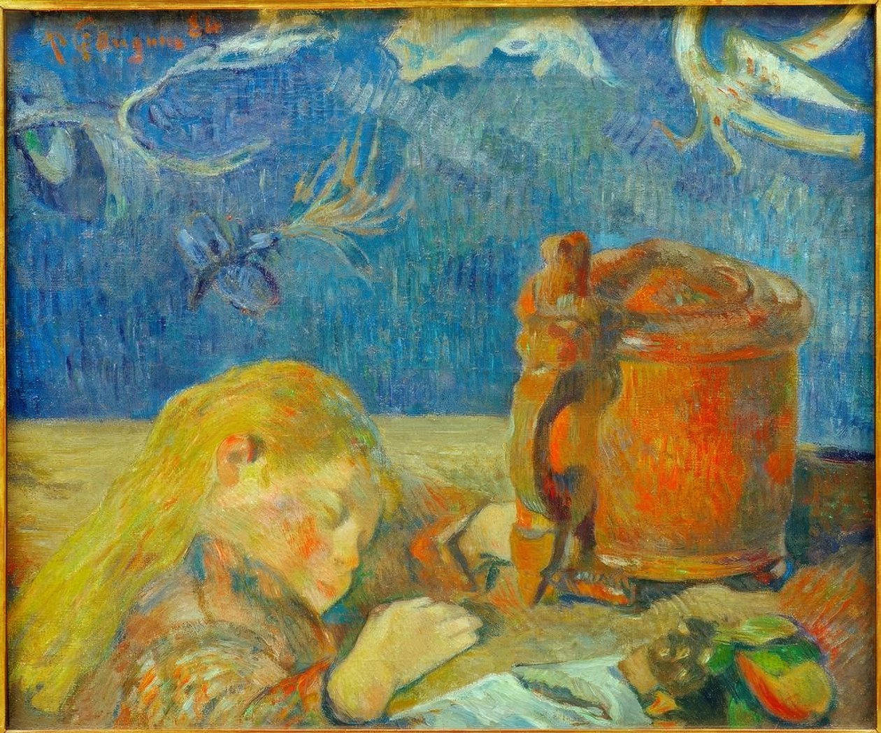 Portrett av Clovis Gauguin (Det sovende barnet) av Paul Gauguin