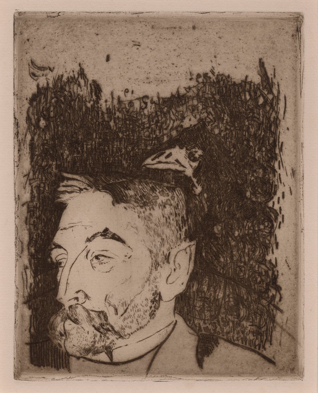 Portrett av Sat?fane Mallarm? av Paul Gauguin