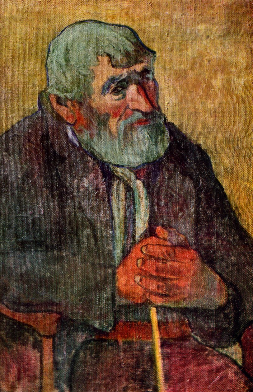 Portrett av en gammel mann med en pinne, 1889-1890 1939. av Paul Gauguin