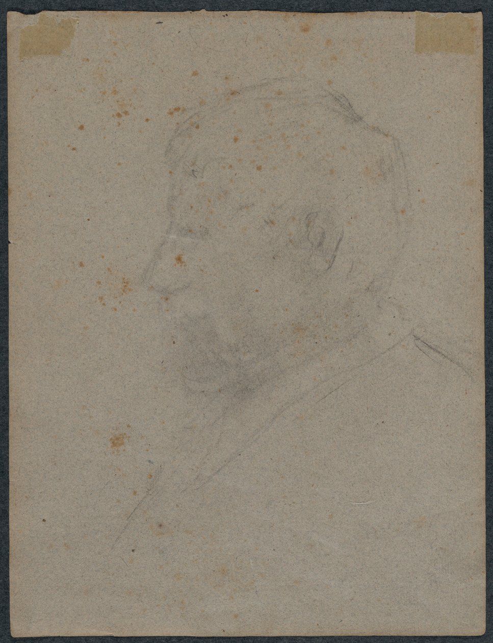 Profile Bust of a Man verso, 1870-tallet. av Paul Gauguin