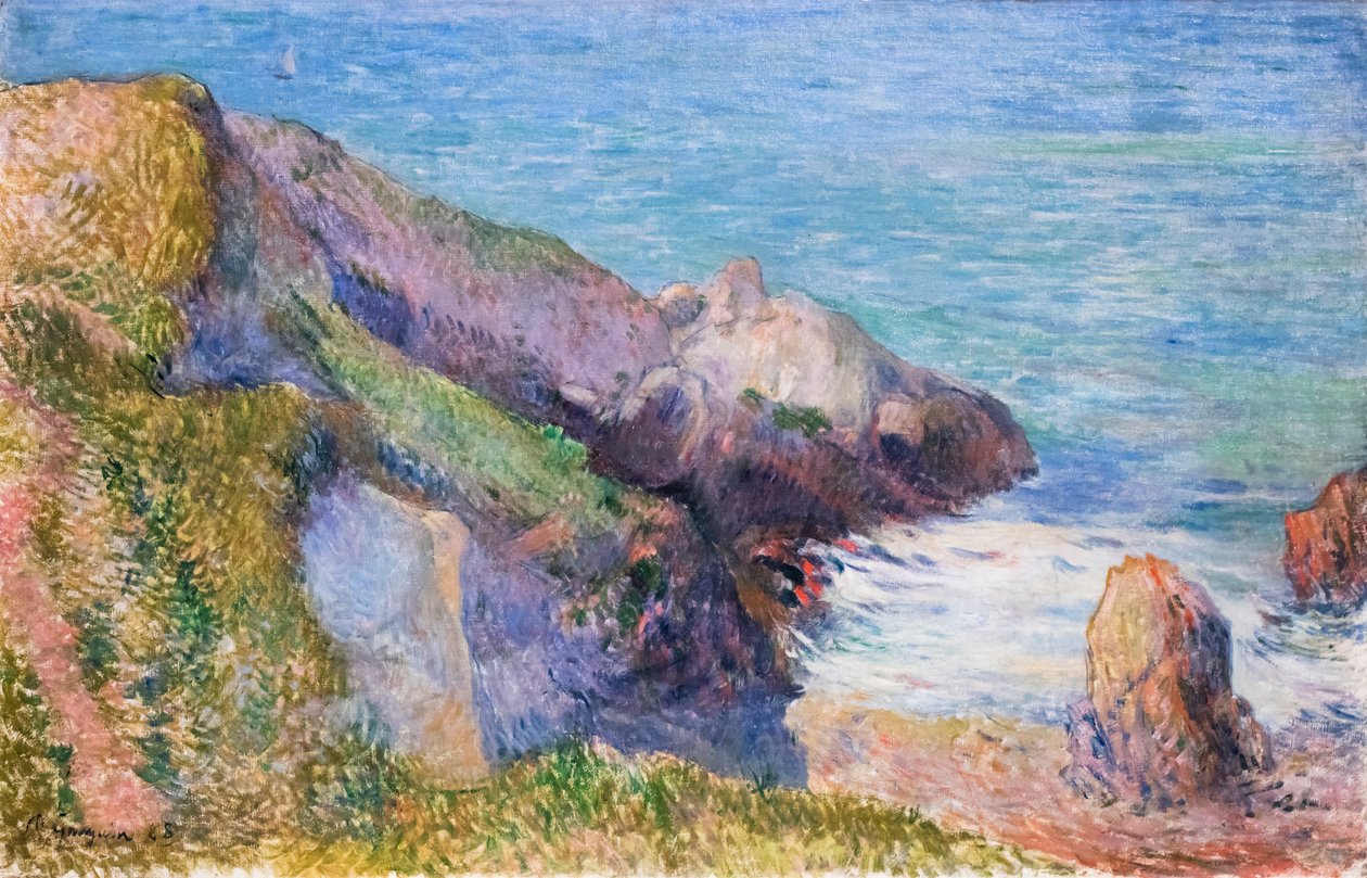 Steiner på Bretagnekysten av Paul Gauguin