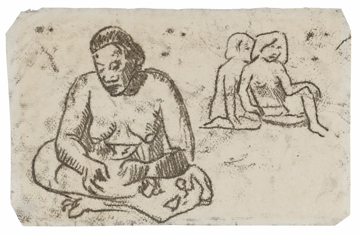 Sittende kvinne (relatert til maleriet Sister of Charity) av Paul Gauguin