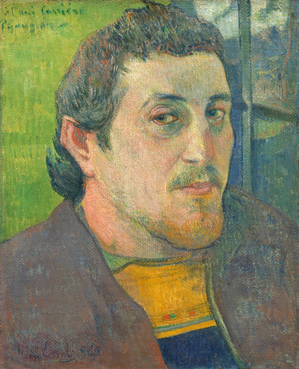 Selvportrett dedikert til Carrière, 1888 eller 1889. av Paul Gauguin