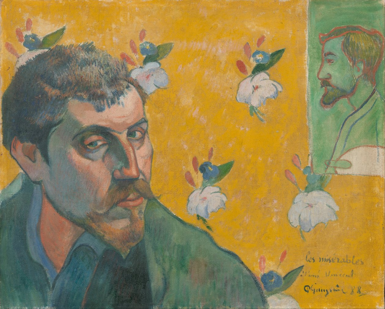 Selvportrett, Les Miserables, 1888 (olje på lerret) av Paul Gauguin