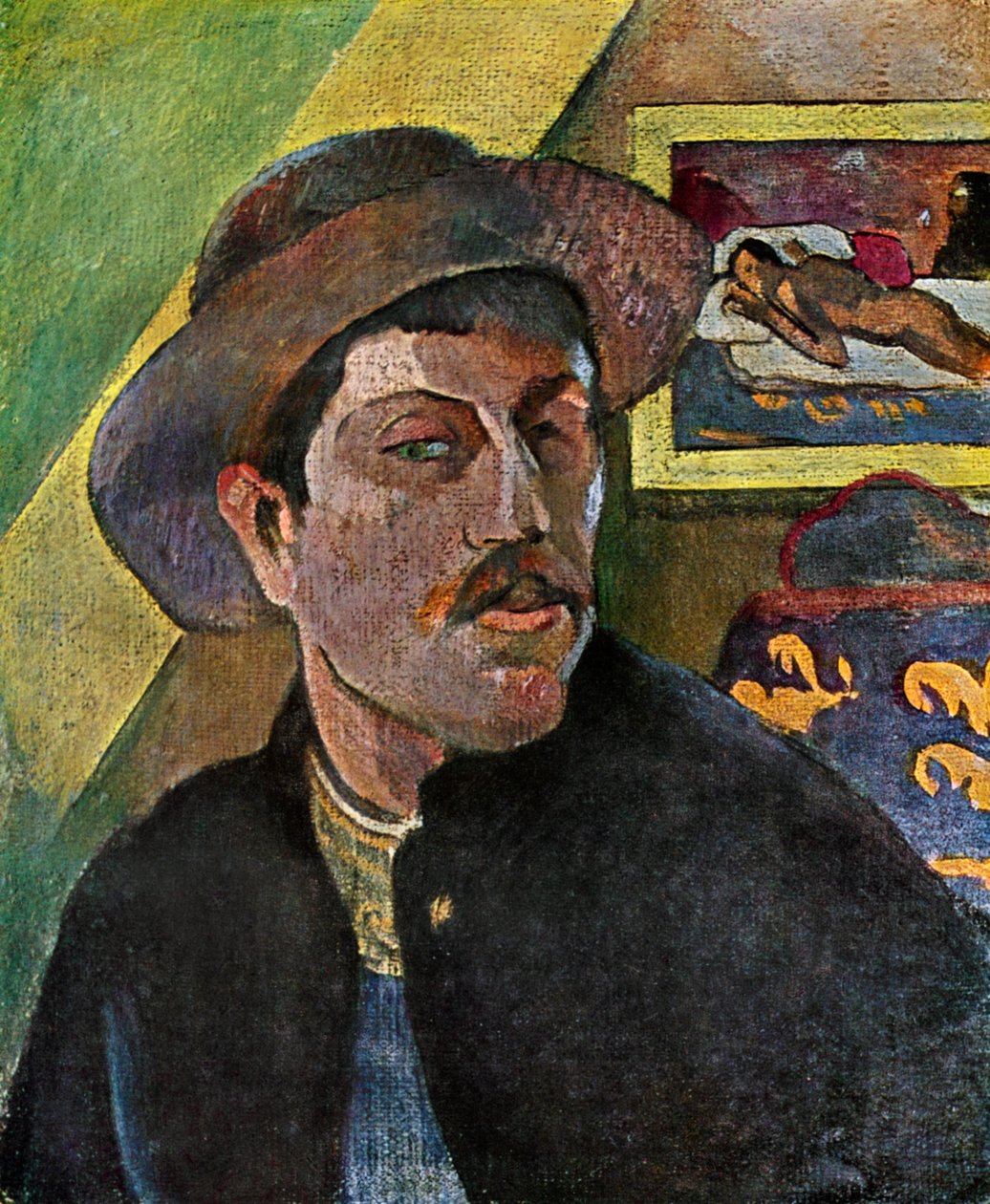 Selvportrett i hatt, 1893-1894 1939. av Paul Gauguin