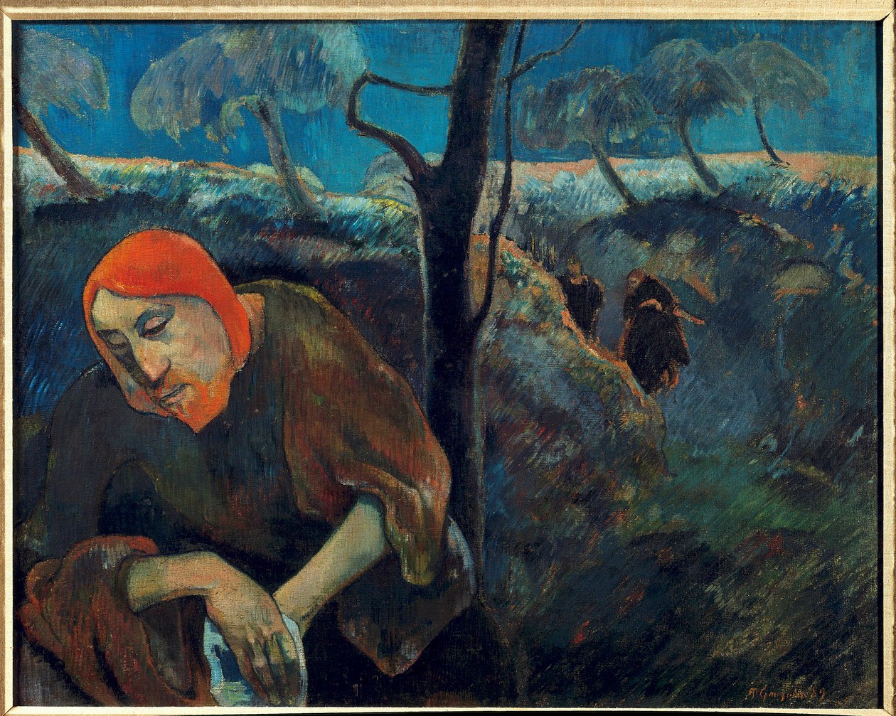 Selvportrett eller "" Kristus i olivenhagen"" Maleri av Paul Gauguin (1848-1903) 1889 Palm Beach. Norton Museum of Art av Paul Gauguin