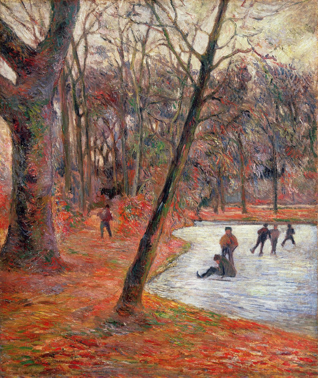 Skatere i Frederiksberg Park av Paul Gauguin