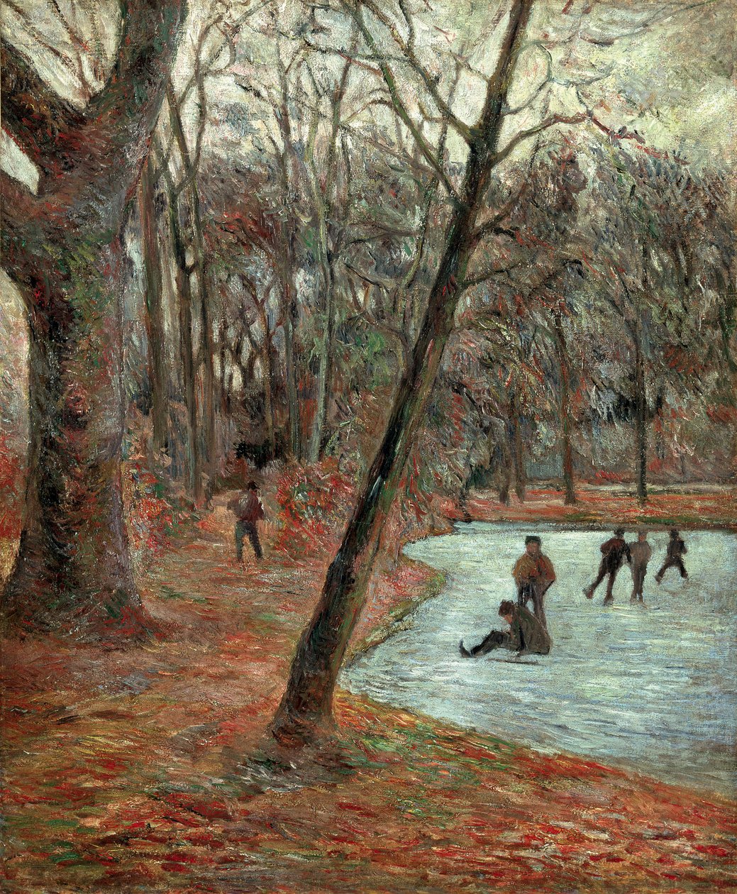 Skatere i Frederiksbergparken av Gauguin, Paul Eugene Henri (1848-1903). Olje på lerret, størrelse: 65x54 av Paul Gauguin
