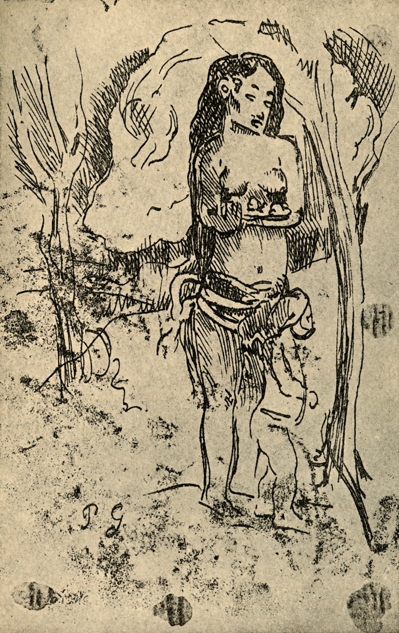 Skisse, 1936 av Paul Gauguin