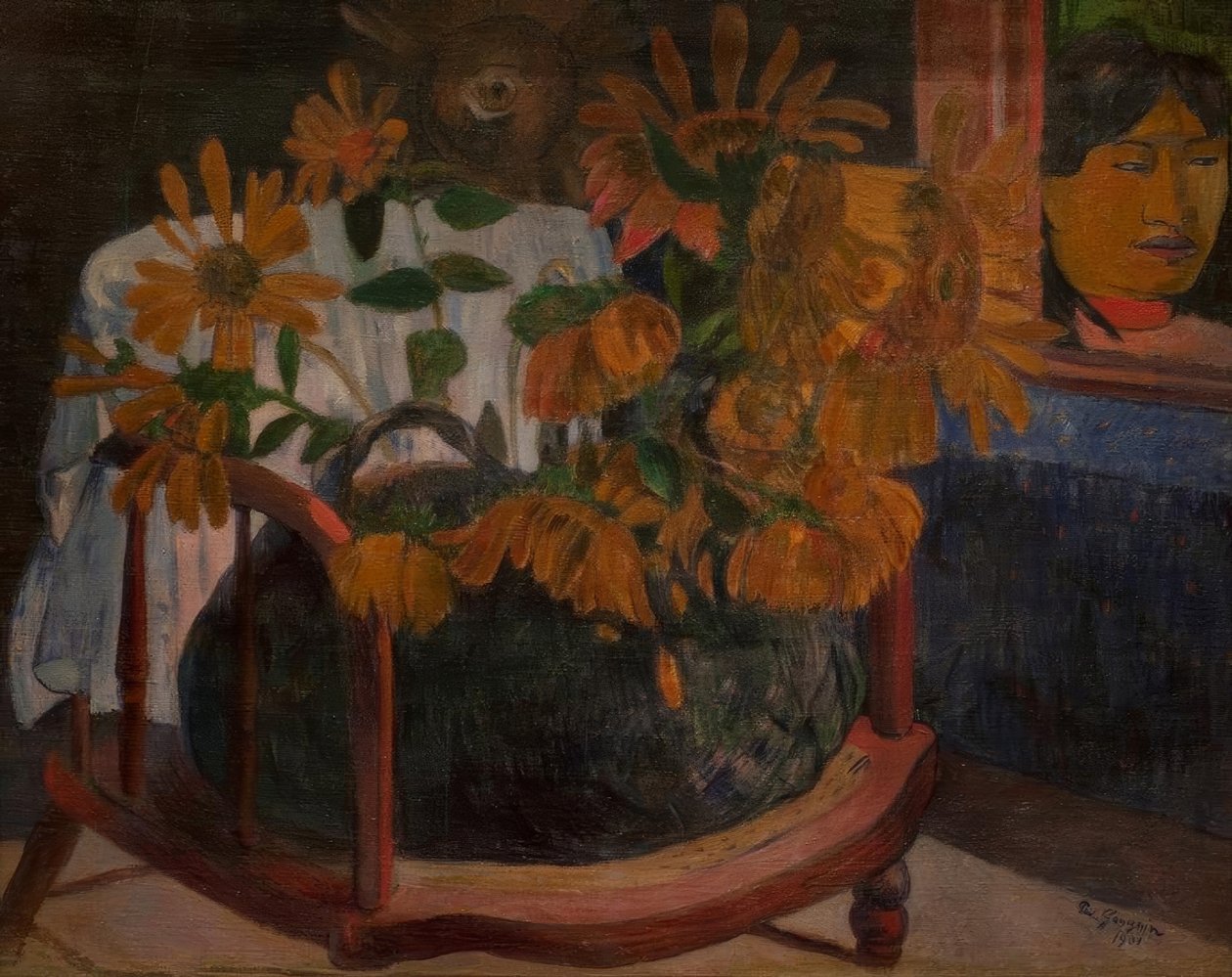 Solsikker på en lenestol av Paul Gauguin