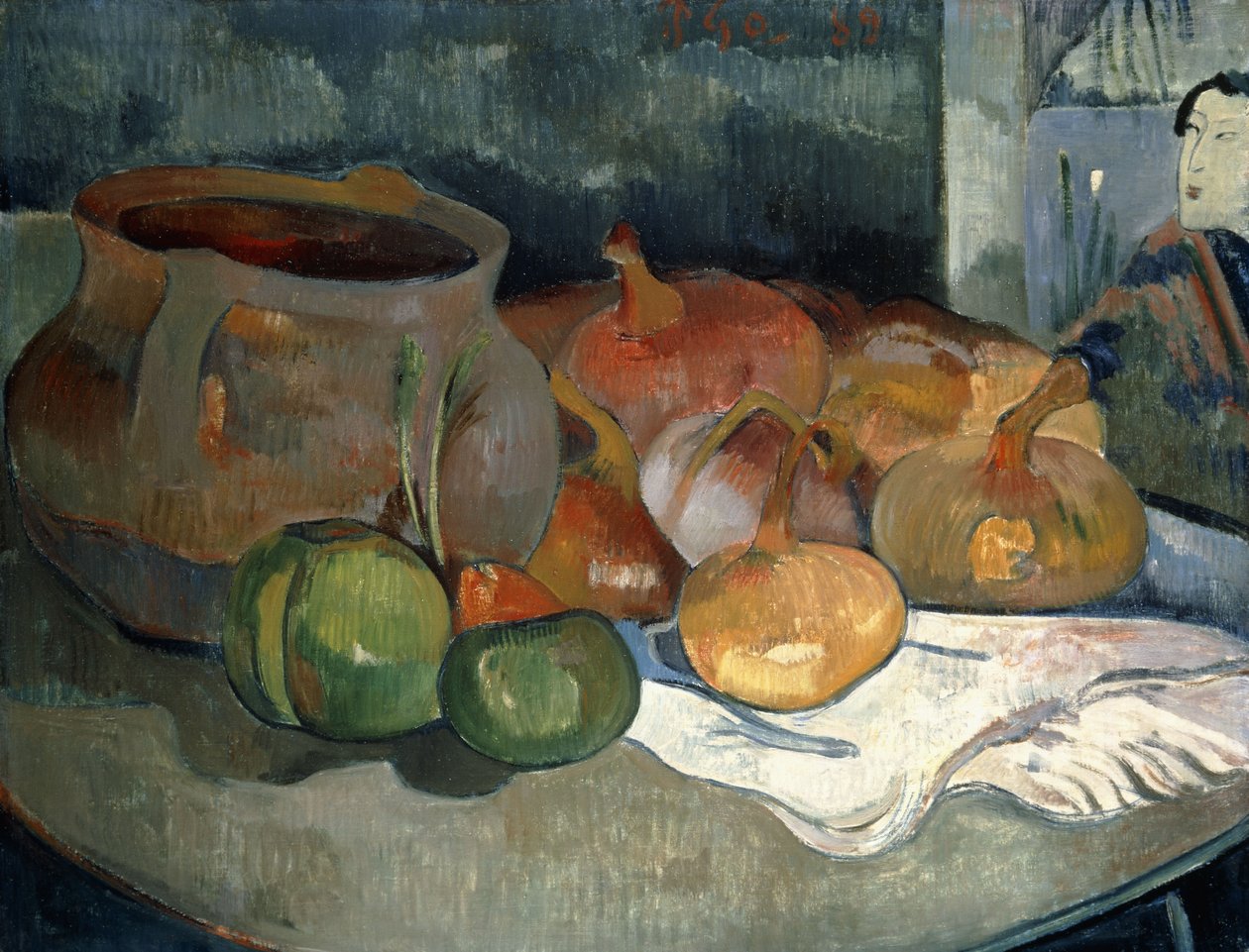 Stilleben med kalebasser, 1889 av Paul Gauguin