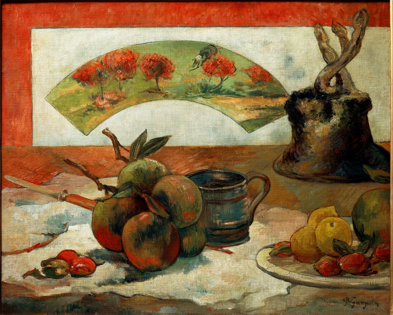 Stilleben ved viften av Paul Gauguin