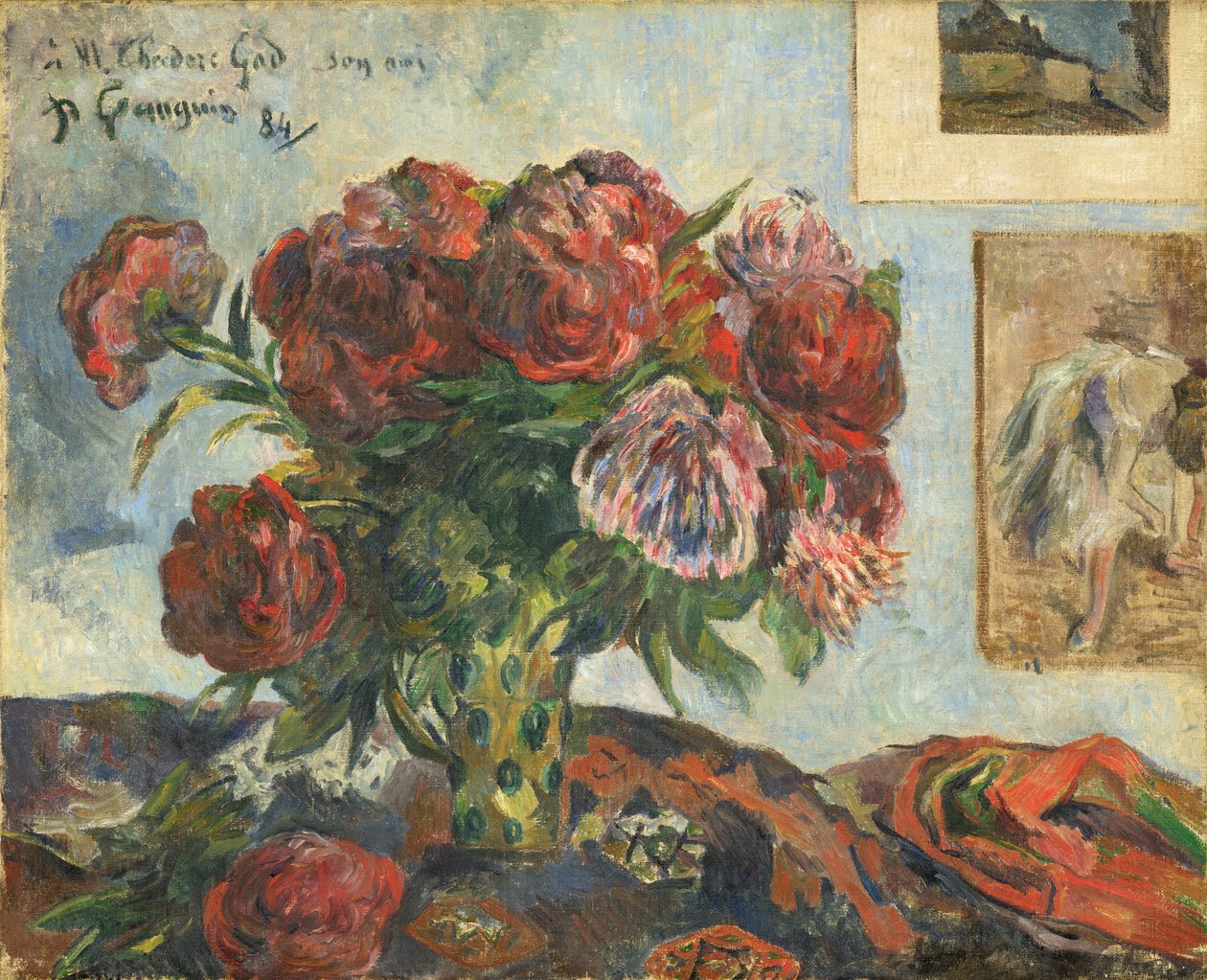 Stilleben med peoner av Paul Gauguin