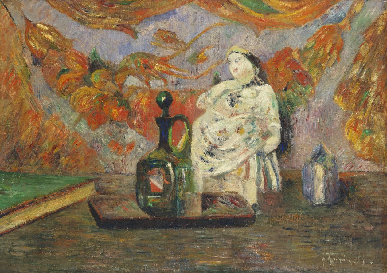 Stilleben med en keramisk figur av Paul Gauguin