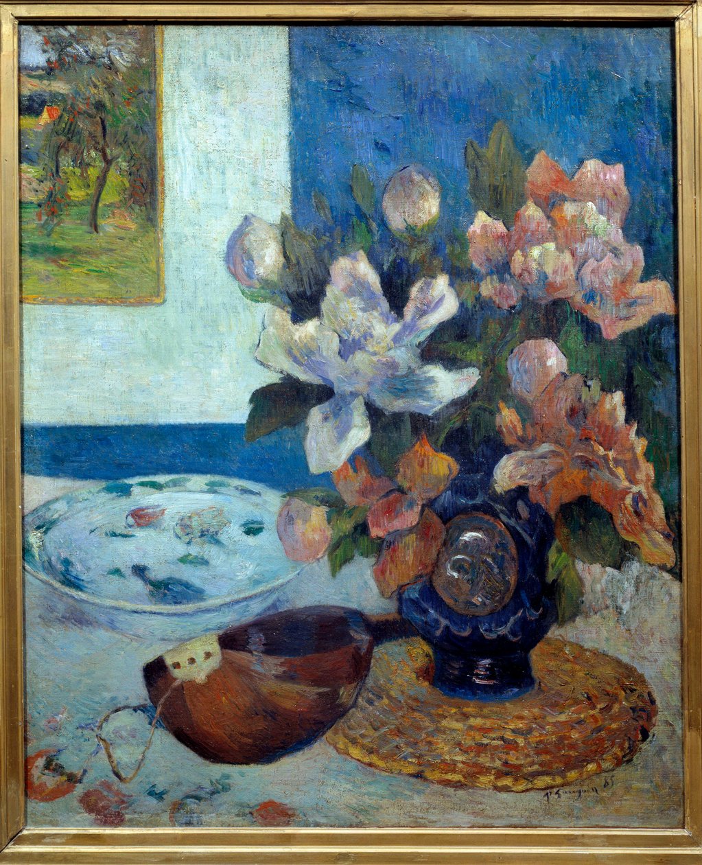 Stilleben a la mandolin Maleri av Paul Gauguin (1848-1903) 1885 Søn. 0,61 x 0,51 m Paris, musee d