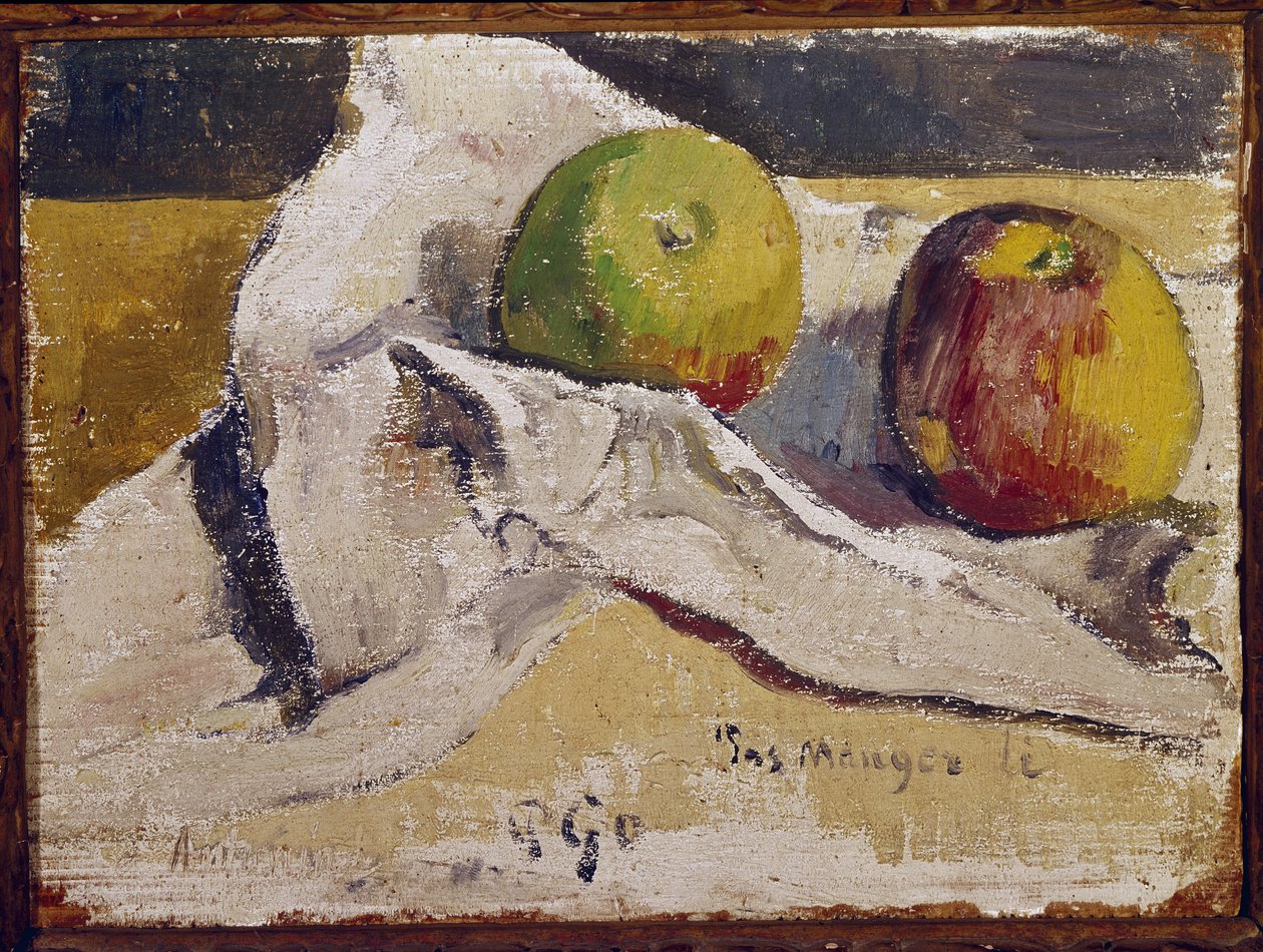 Stilleben med epler (olje på lerret av Paul Gauguin