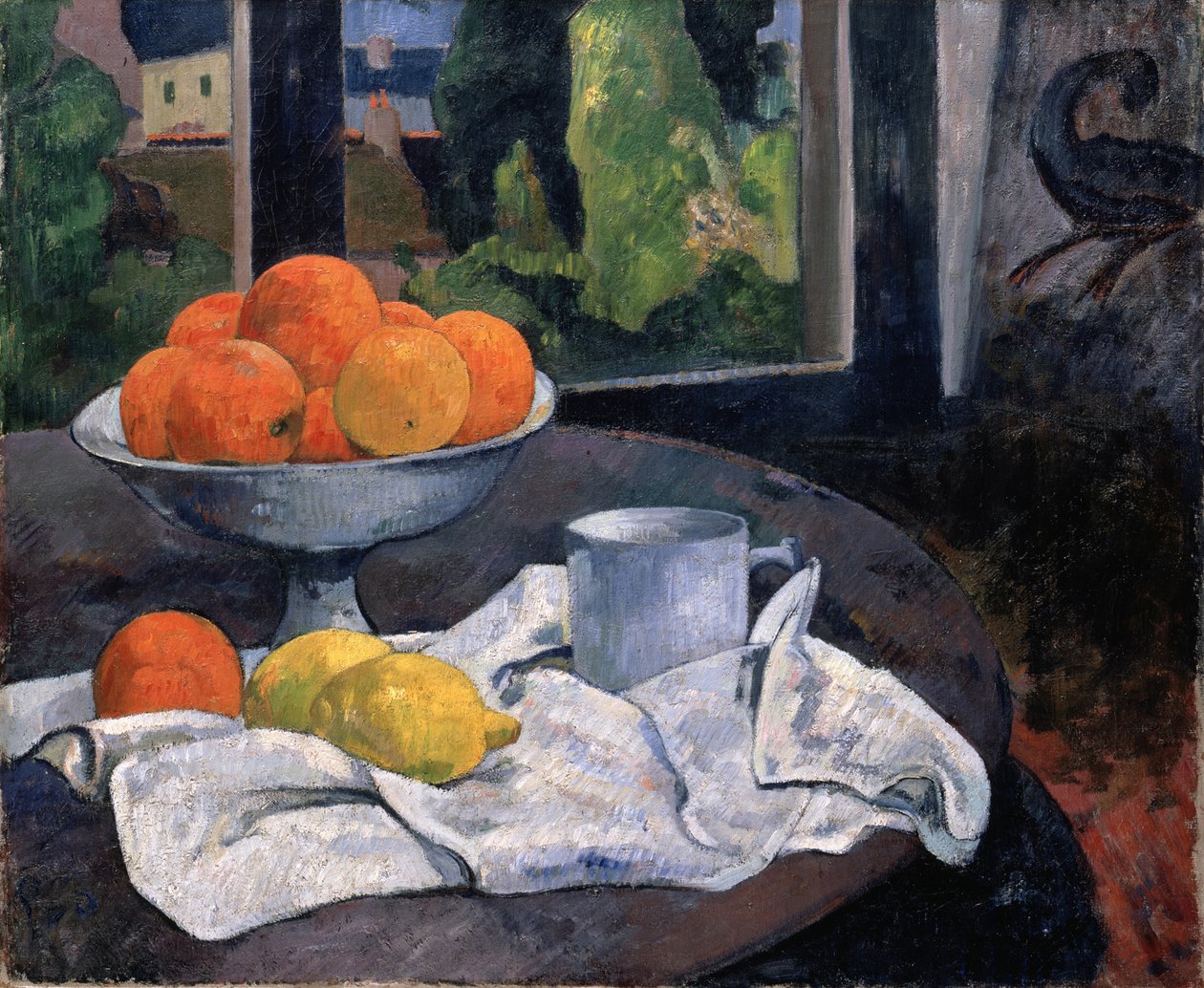 Stilleben med fruktskål og sitroner, ca. 1890. av Paul Gauguin