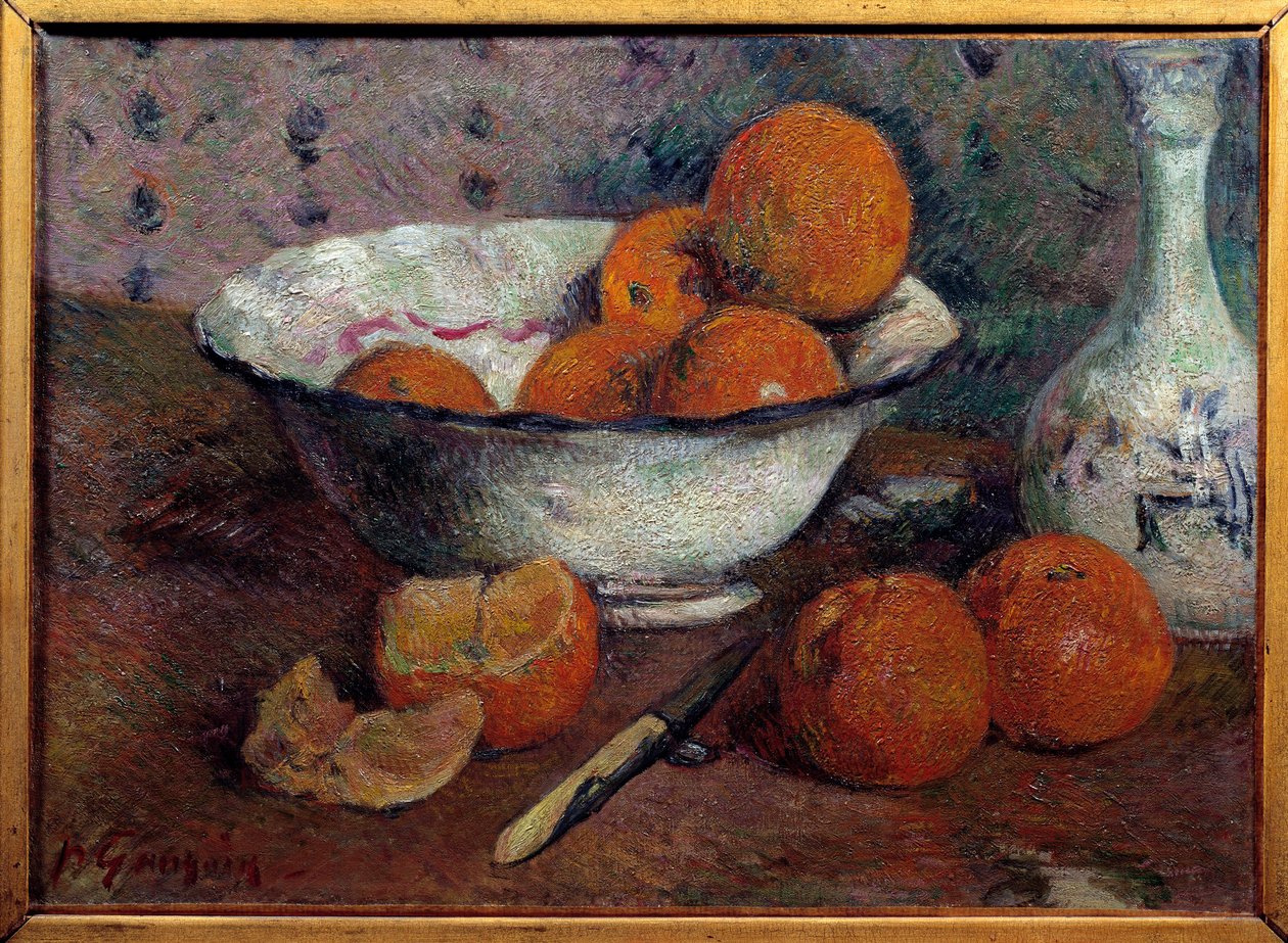 Stilleben med appelsiner. Maleri av Paul Gauguin (1848 - 1903), ca 1880. Olje på lerret. Mål: 0,33 X 0,46 m. Rennes, Museum of Fine Arts av Paul Gauguin