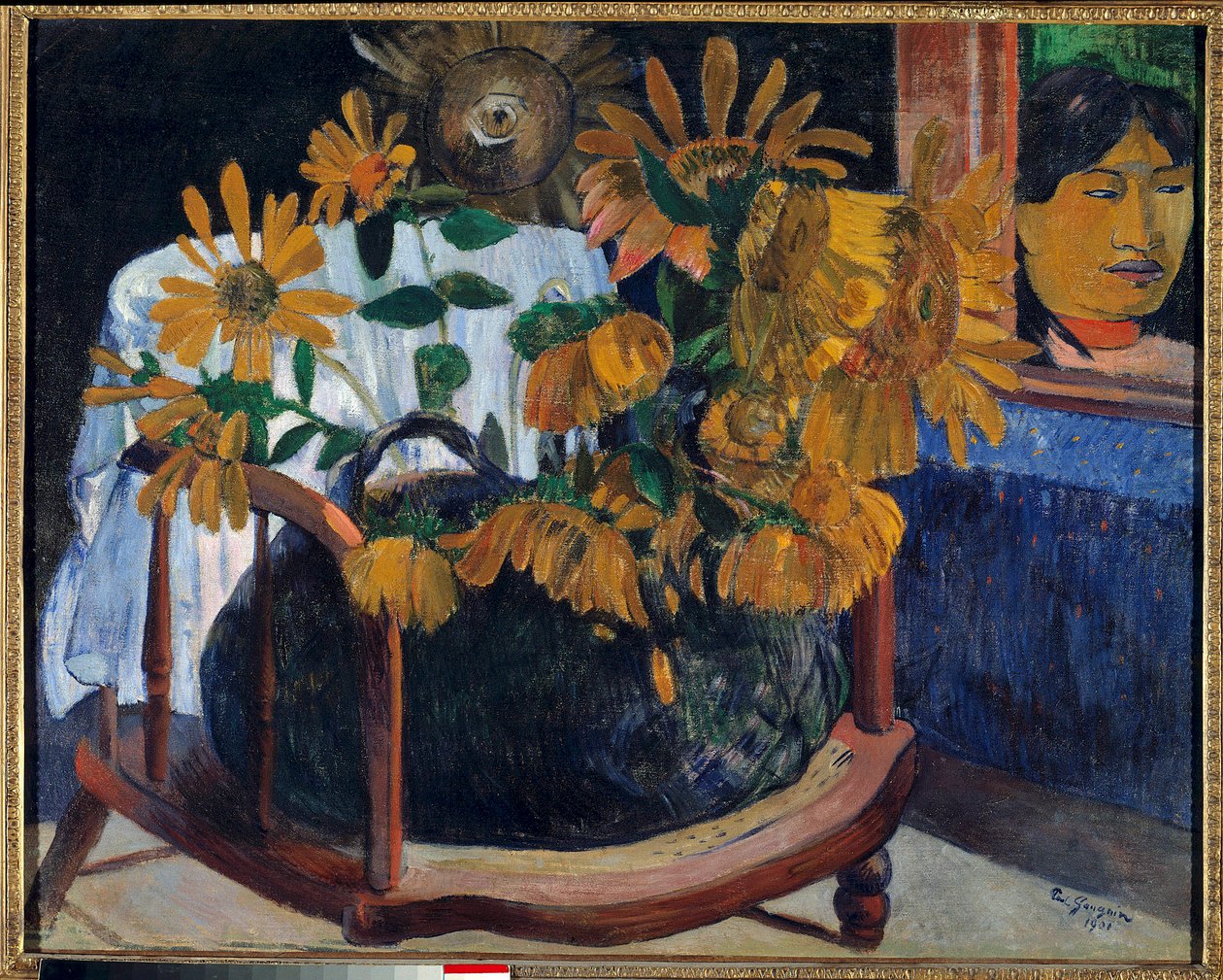 Solsikker i en lenestol Maleri av Paul Gauguin (1848-1903) 1901 Saint Petersburg. Eremitasjemuseet av Paul Gauguin