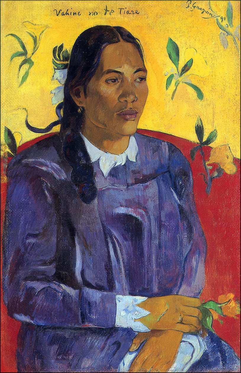 Tahiti: Vahine No Te Tiare (Woman With A Flower), Paul Gauguin (1891) av Paul Gauguin