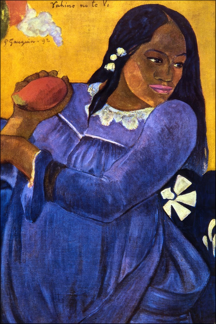 Tahiti: Vahine No Te Vi (Woman with a Mango), Paul Gauguin, 1892 av Paul Gauguin