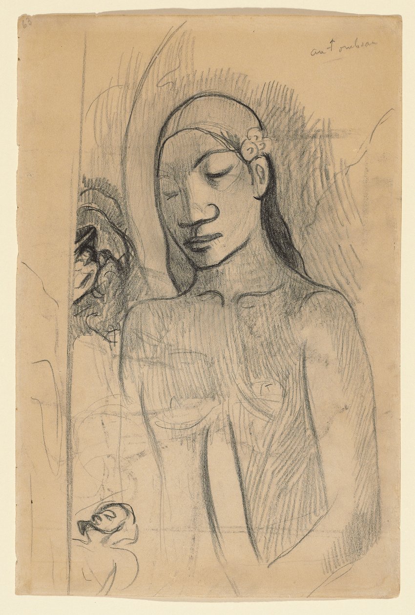 Tahitisk figur, ca. 1895-96 av Paul Gauguin