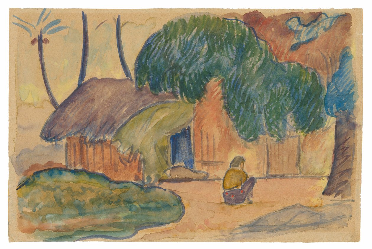 Tahitisk hytte av Paul Gauguin