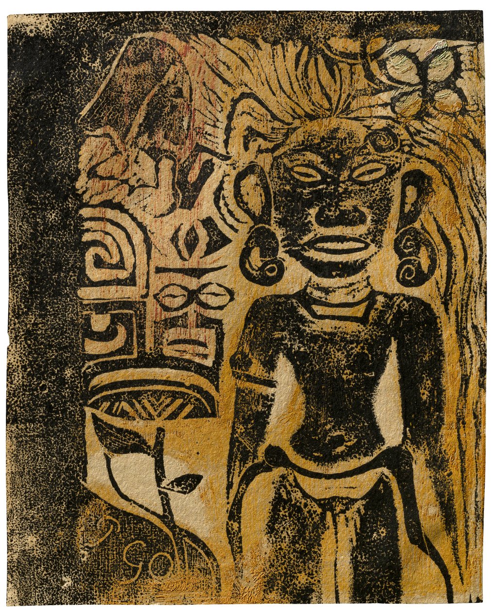 Tahitisk idol, Gudinnen Hina, 1894-95 av Paul Gauguin