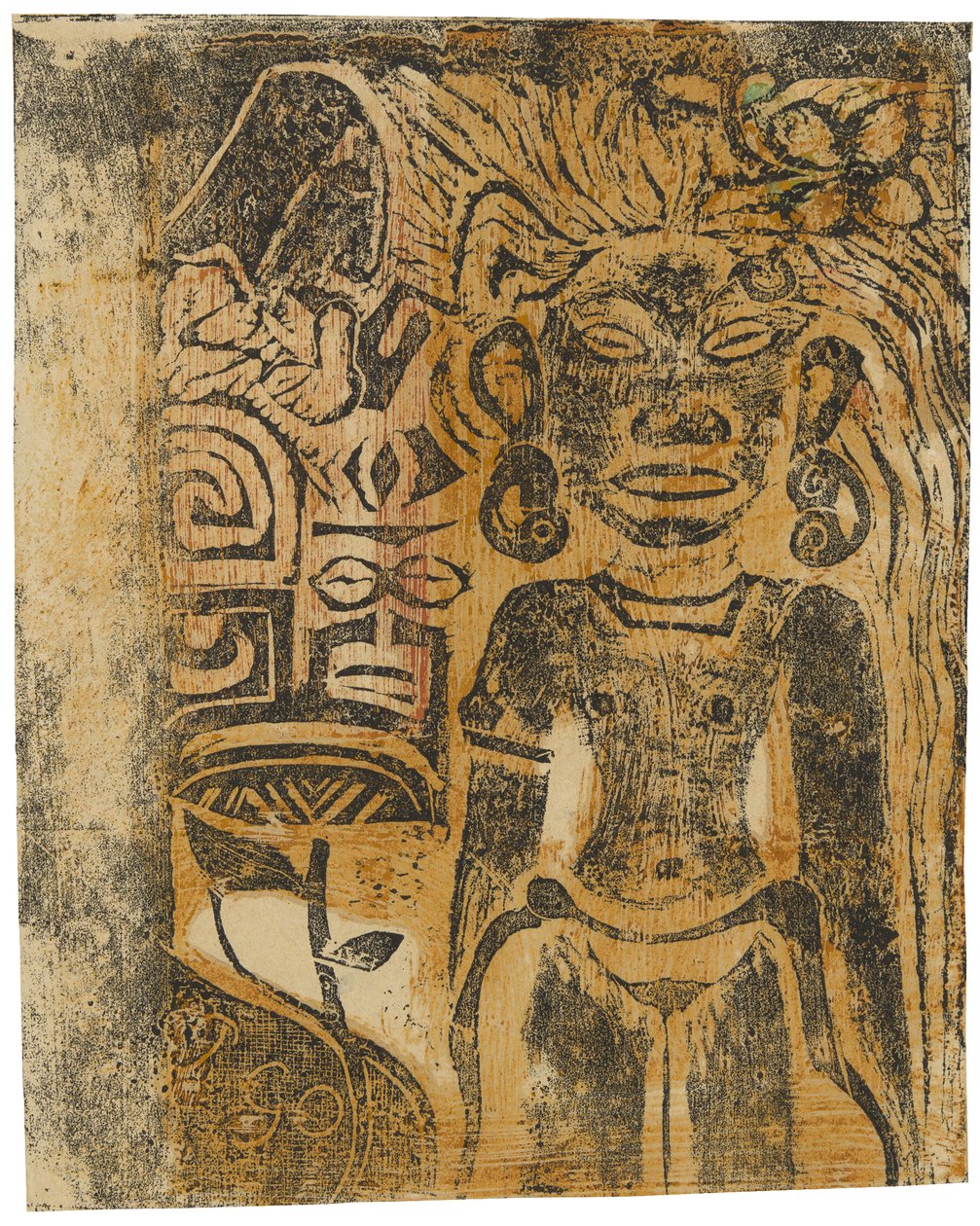 Tahitisk idol, Gudinnen Hina, 1894-95 av Paul Gauguin