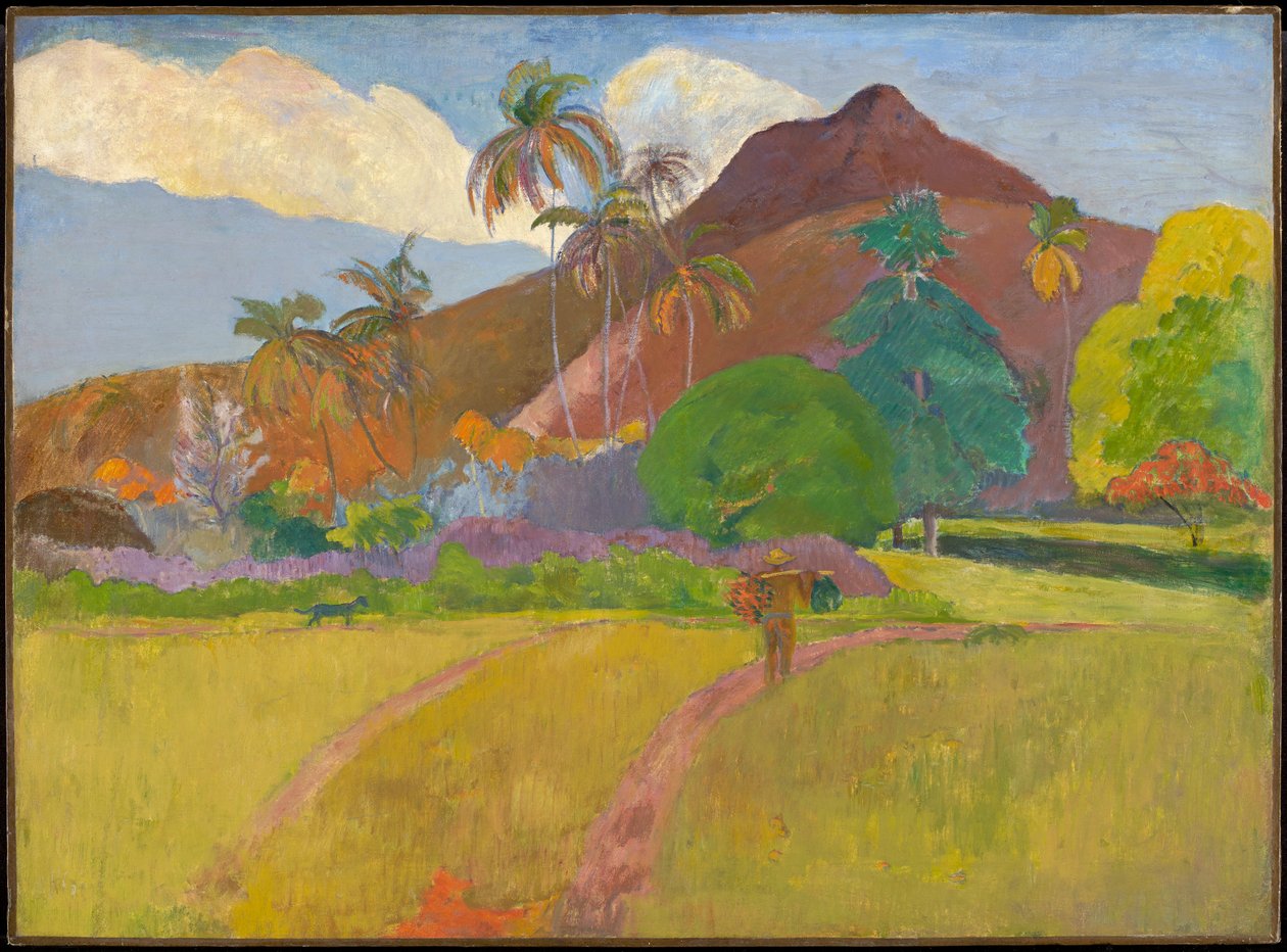 Tahitisk landskap av Paul Gauguin