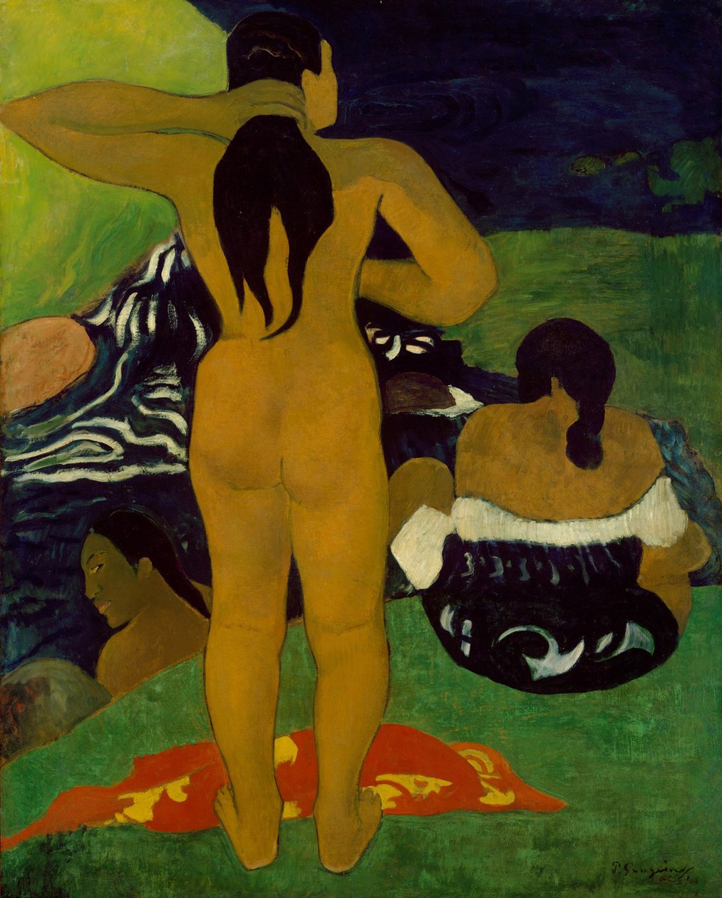Tahitiske kvinner som bader av Paul Gauguin