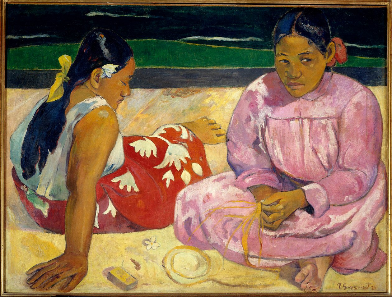 Tahitiske kvinner eller på stranden av Paul Gauguin