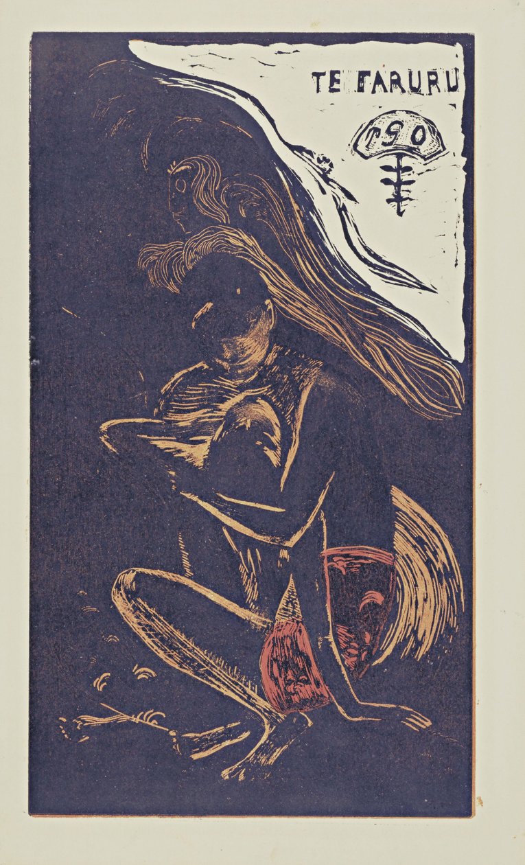 Te Faruru Her elsker vi fra serien Noa Noa, 1893-1894 av Paul Gauguin