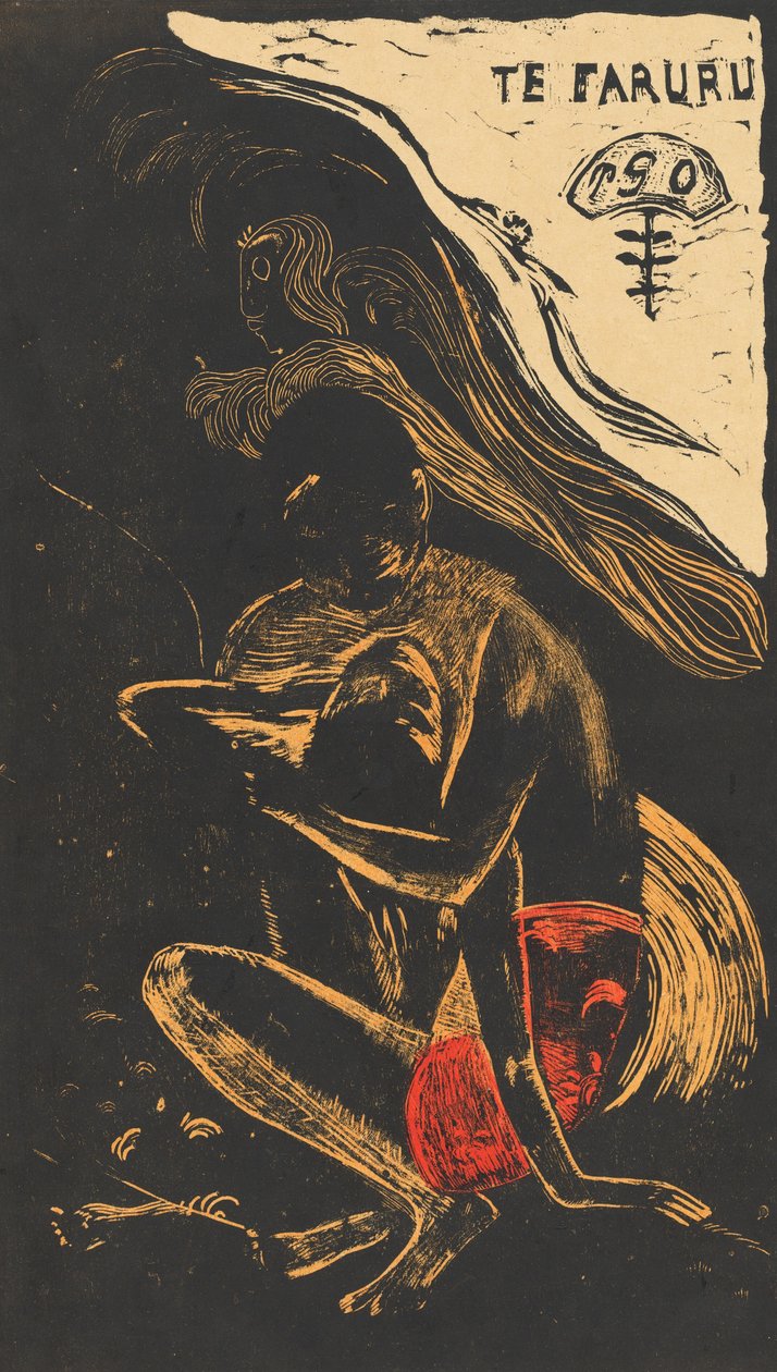 Te Faruru They are Making Love Here, 18941895. av Paul Gauguin