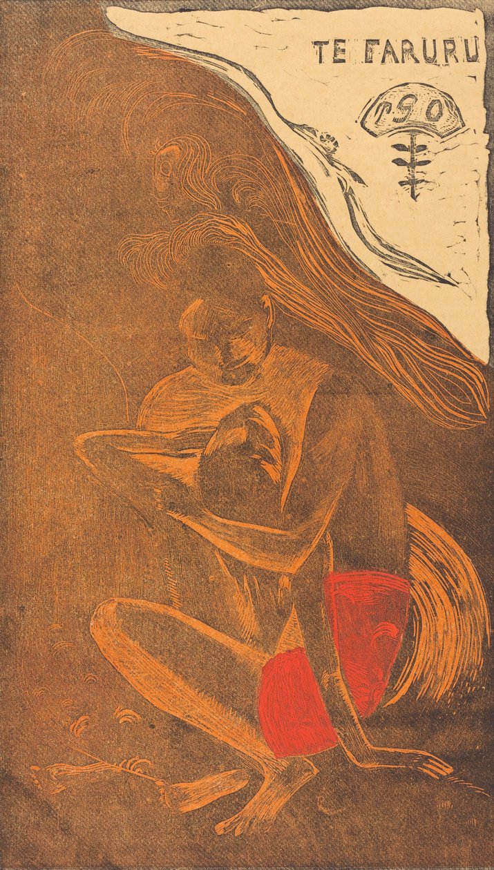 Te Faruru They are Making Love Here, 18941895. av Paul Gauguin