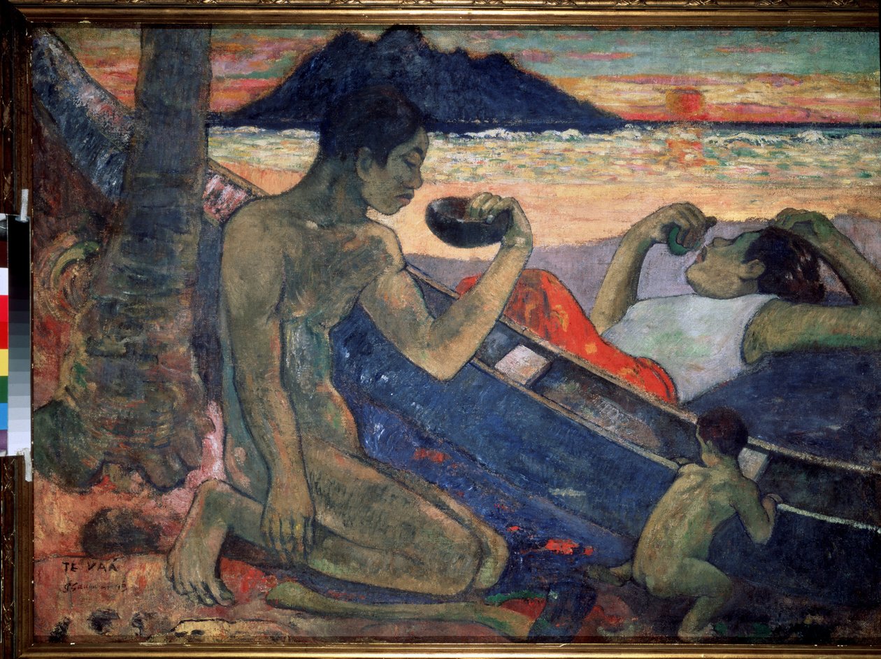 Te Vaa (Kanoen). Maleri av Paul Gauguin (1848-1903) av Paul Gauguin